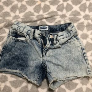 Blue and white shorts